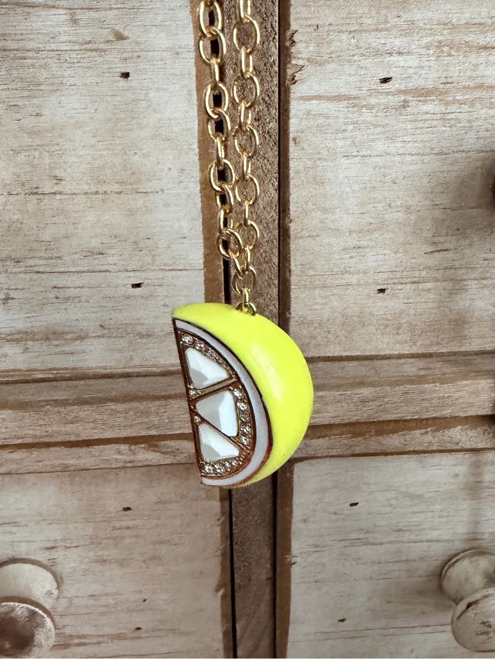 Kate Spade Enamel Lemon Slice Necklace - Picture 4 of 4